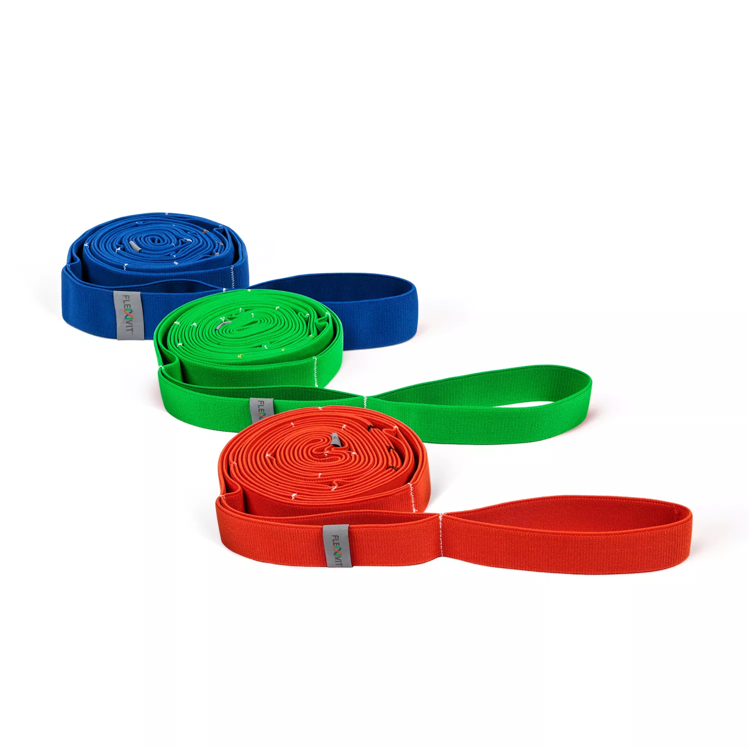 FLEXVIT fitnessband MULTI set van 3 - oranje, groen, blauw