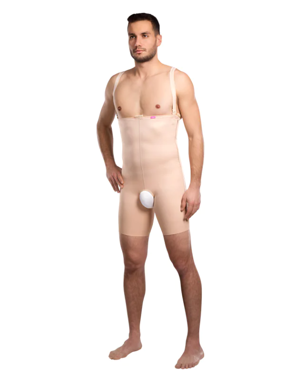 lipoelastic VFM Comfort postoperatieve compressiegordel voor mannen met hygiëneopening